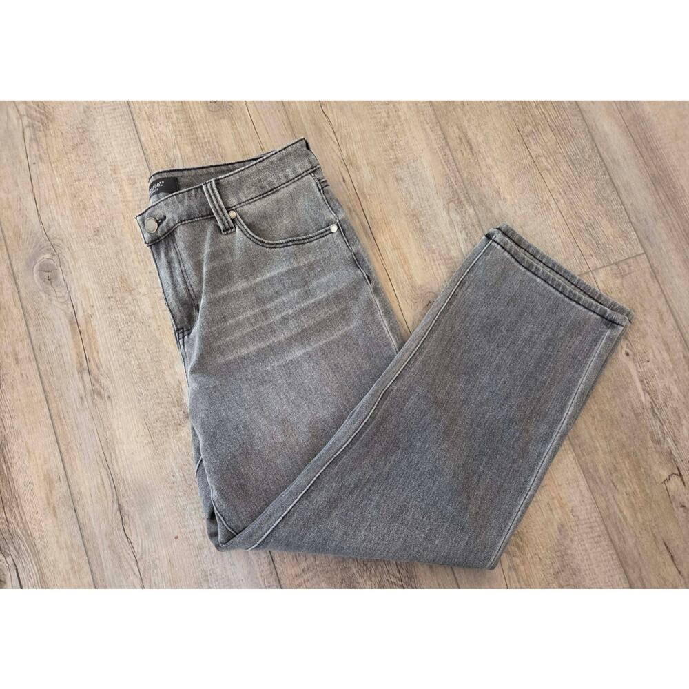 Liverpool Los Angeles Kennedy Crop Straight Jeans Women Size 10/30 Gray Stretch - Picture 3 of 7